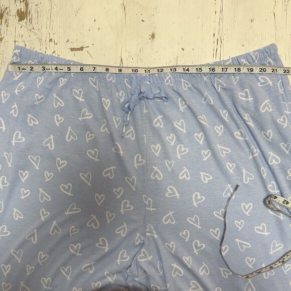 Cuddl Duds 2-Piece Classic Jersey Notch Collar Novelty Pajama Set Blue 3XL - Picture 14 of 16